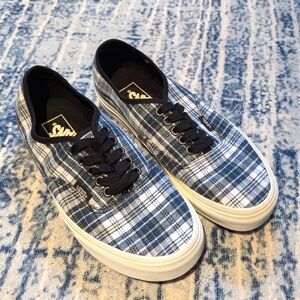 Blue Plaid Authentic Vans